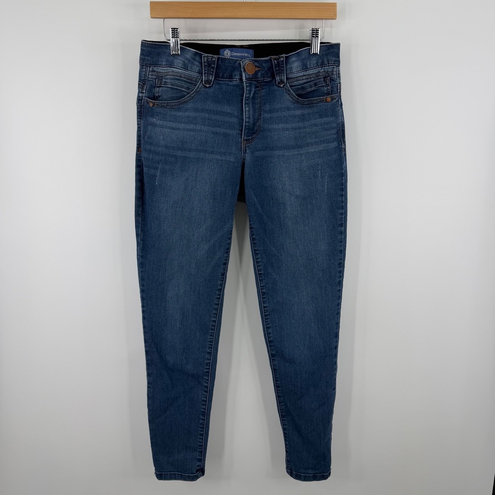 Democracy "Ab"solution Skinny Jeans Women Size 8 Blue Denim Mid Rise Stretch